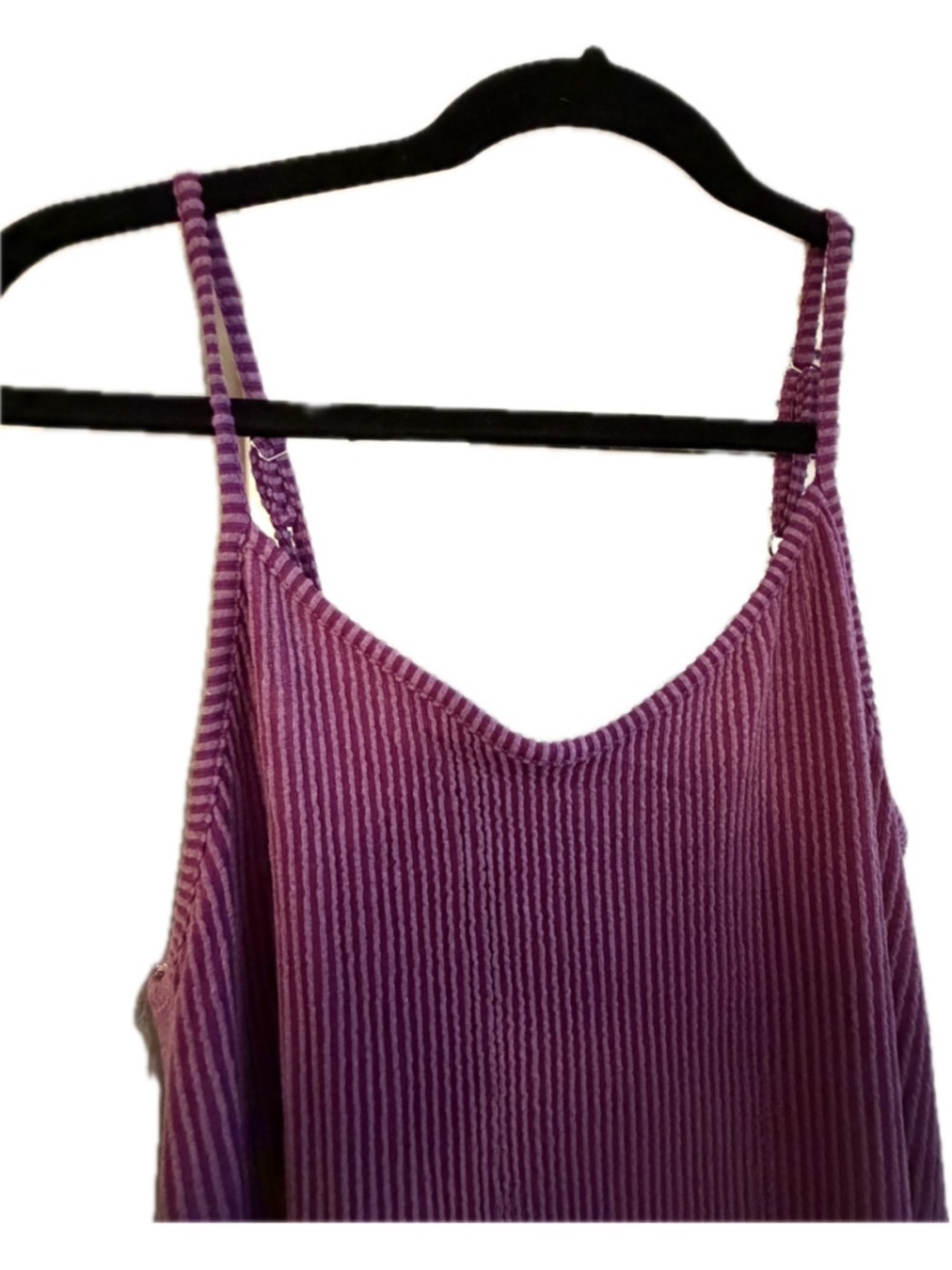 Nwt Women's Dear Scarlett Midi Dress Purple Ribbed Spaghetti Strap - Picture 3 of 7